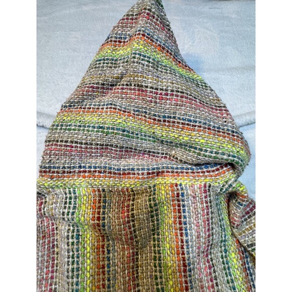 ARTESANIAS Acrylic BAJA SURF PONCHO HOODIE HOODED SWEATSHIRT JACKET Medium - Picture 15 of 16